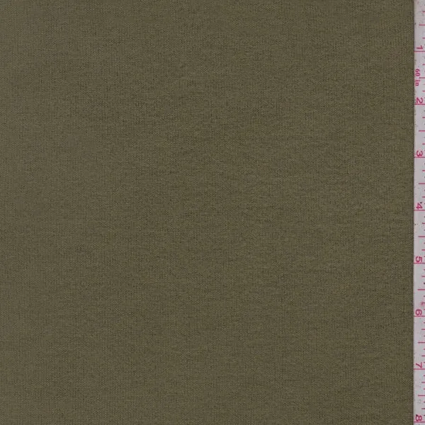 Olive Hacci Brushed Knit Fabric