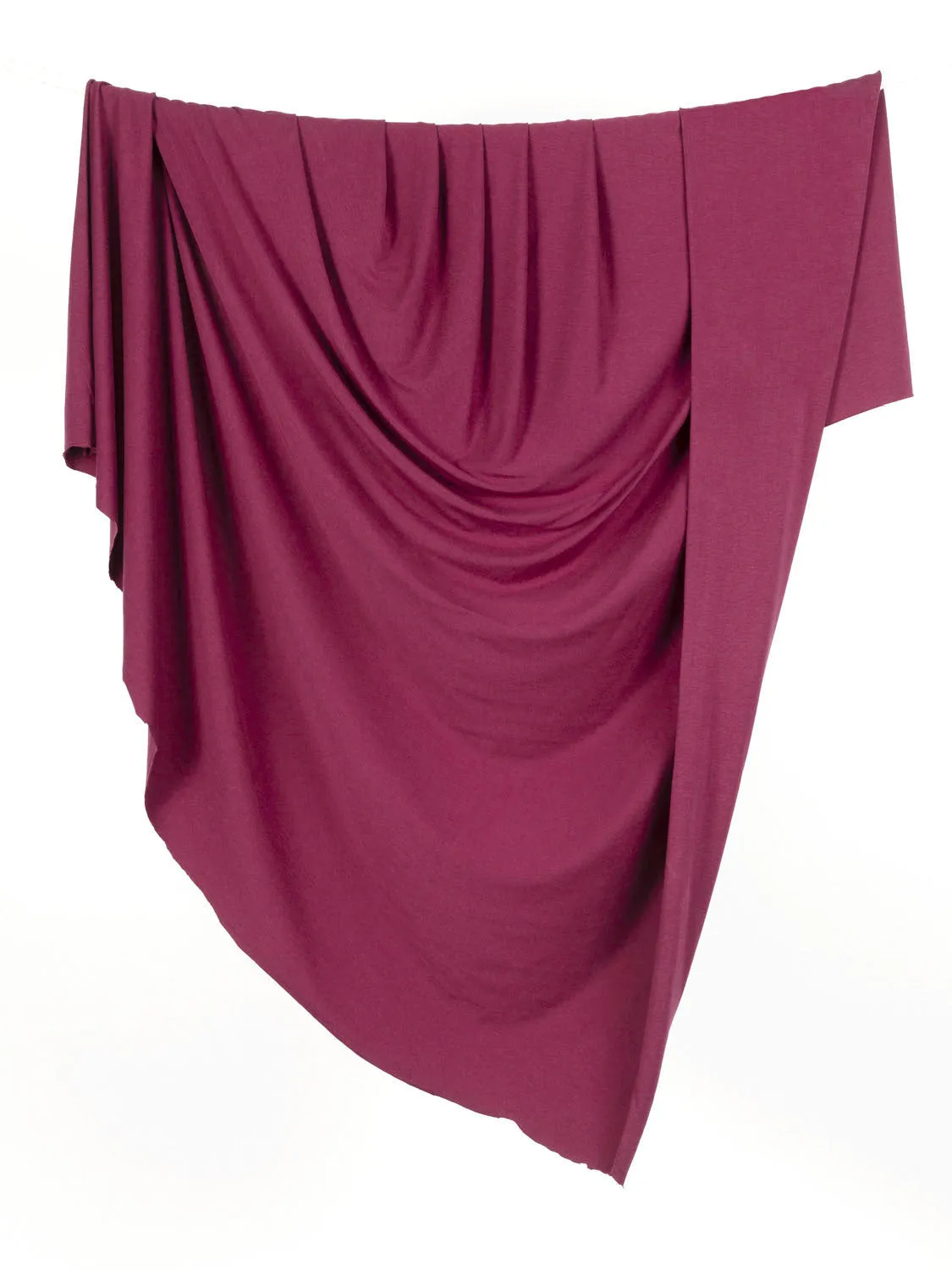 Organic Cotton   Tencel Stretch Knit Jersey - Raspberry - Swatch