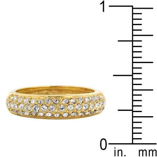 Pave Crystal Goldtone Band