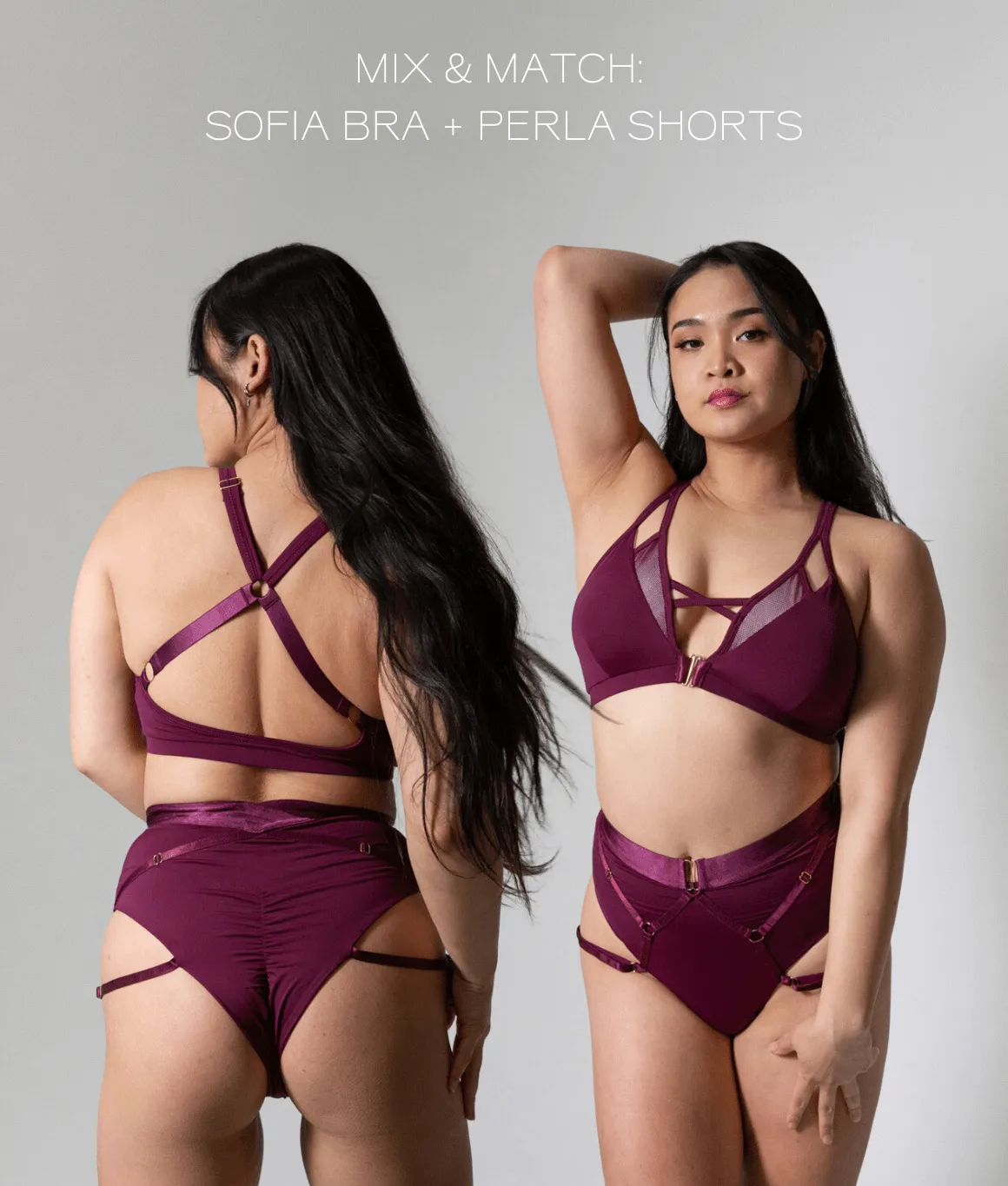 Perla Shorts - Matte Wine