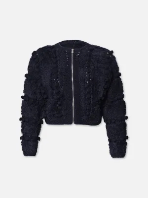 Pom Pom Cardi -- Navy