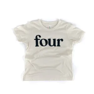 "Four" Organic Birthday Tee