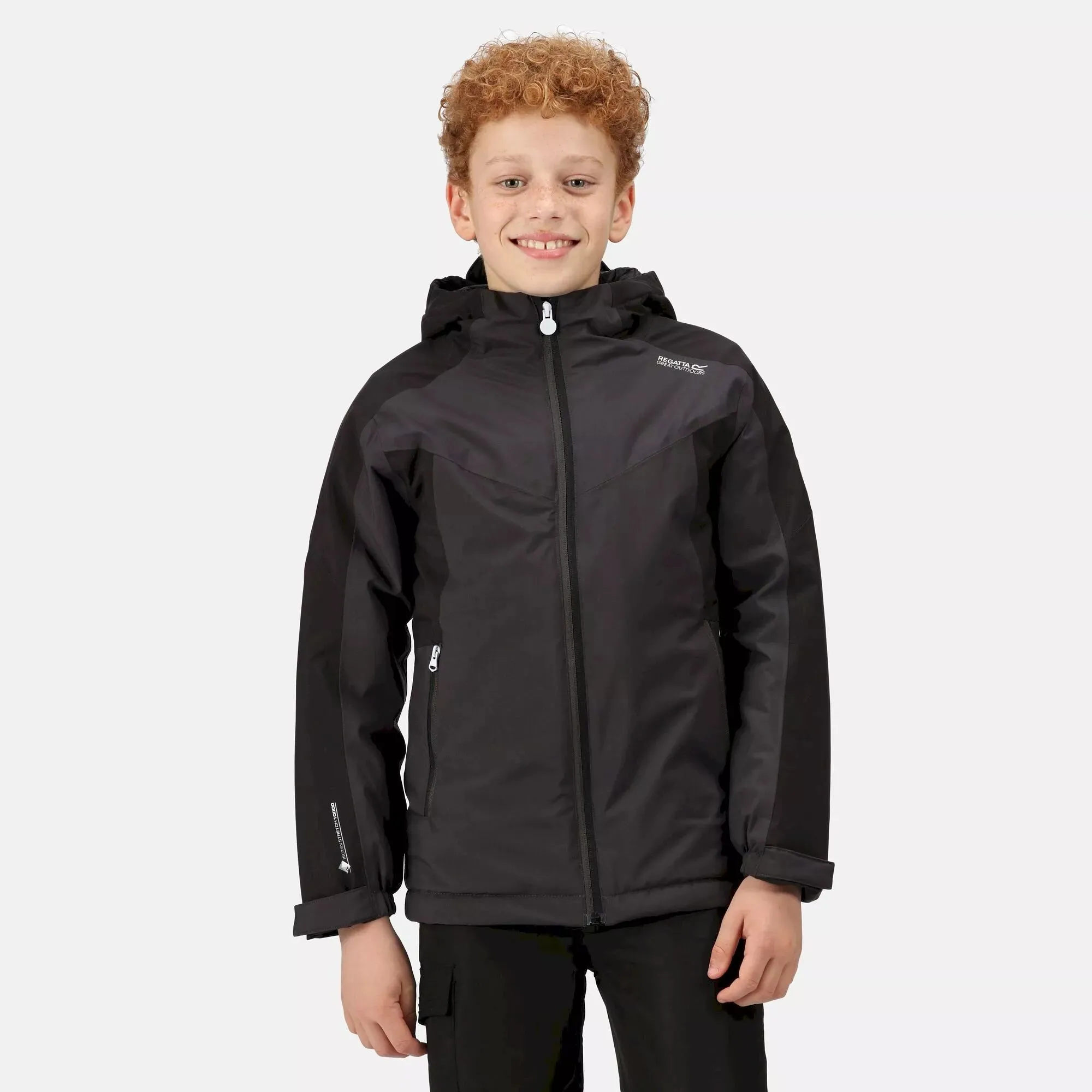 Regatta Highton II Junior Padded Jacket Black/Ash