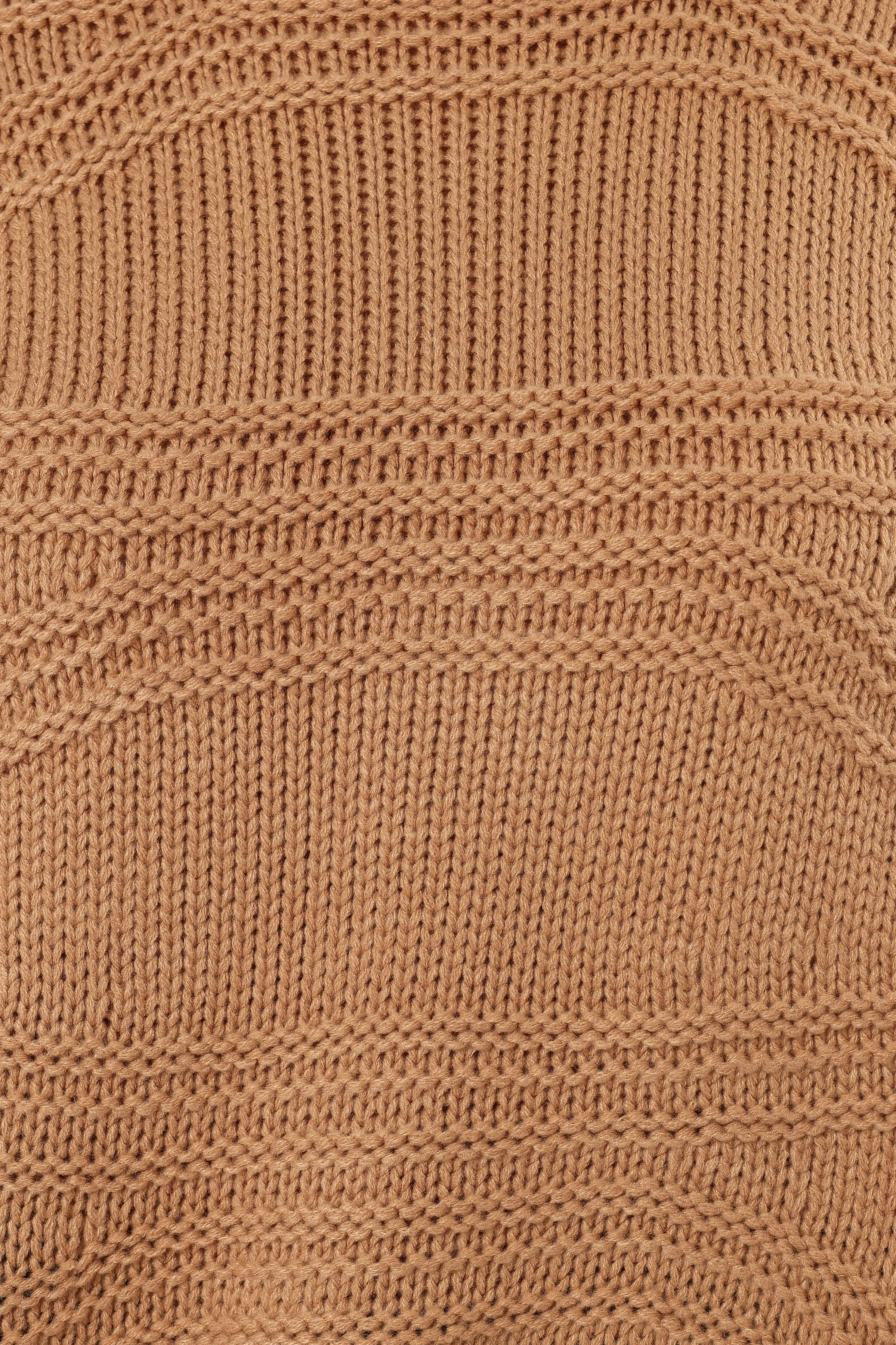 Talulla Texture Pattern Knit Sweater - Taupe