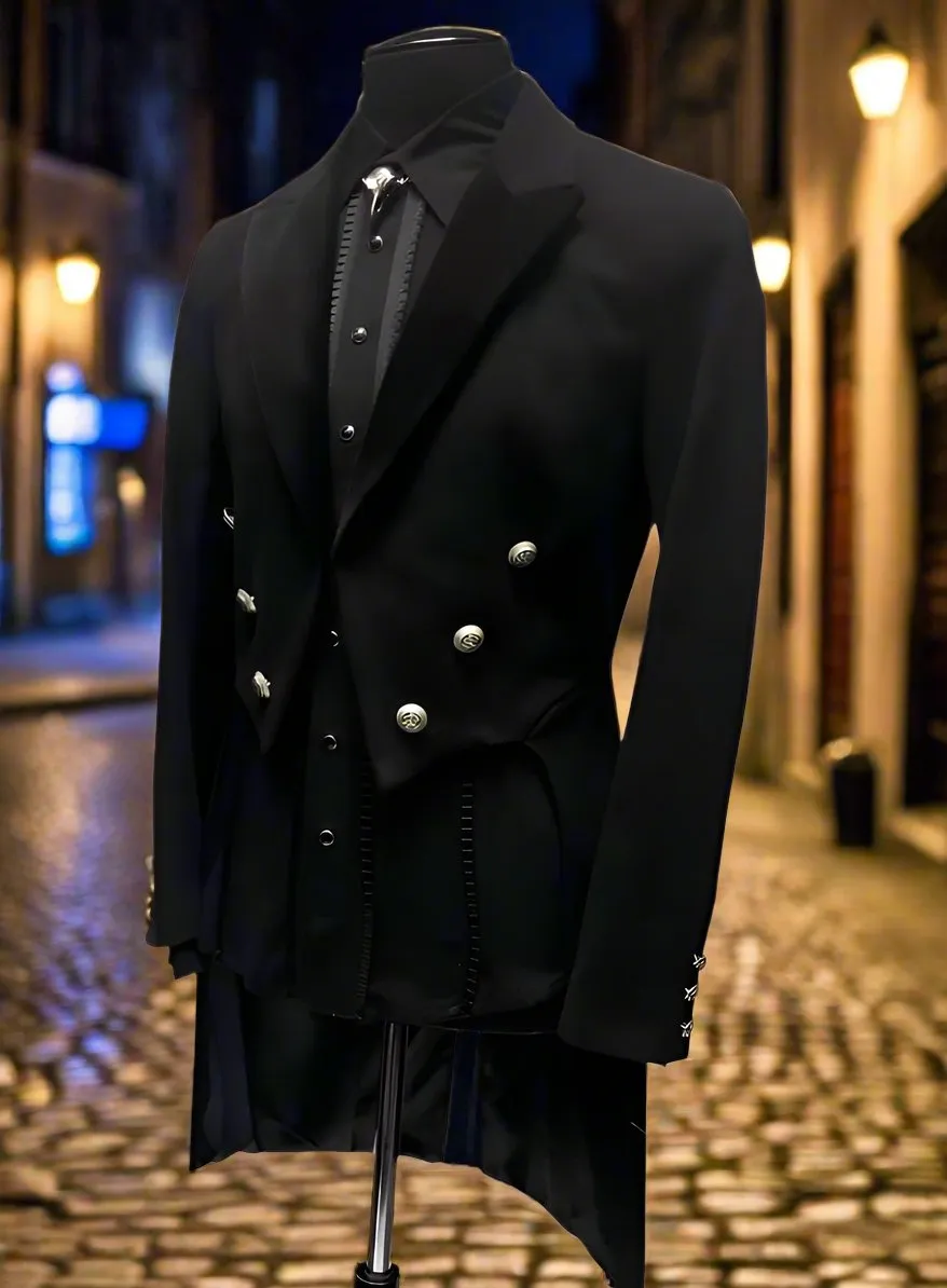 VICTORIAN TAILCOAT - BLACK DENIM