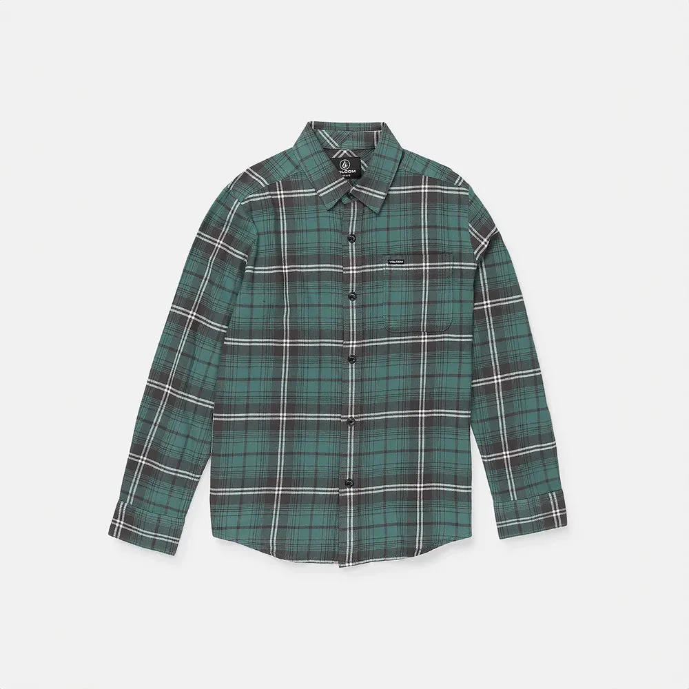 Volcom Big Boys Caden Plaid Long Sleeve Shirt