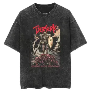 Washed Berserk™ Vintage Anime Oversize Shirt