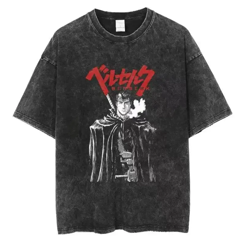 Washed Berserk™ Vintage Anime Oversize Shirt