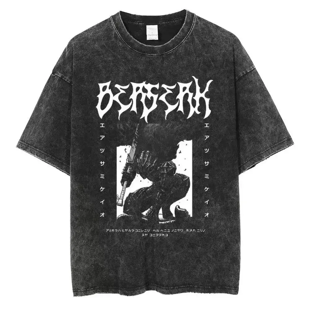 Washed Berserk™ Vintage Anime Oversize Shirt