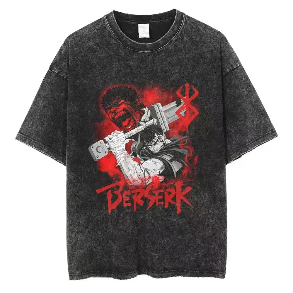 Washed Berserk™ Vintage Anime Oversize Shirt