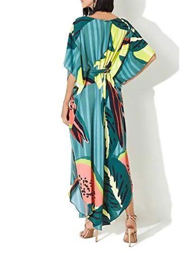 Women's Beach Kaftan Dress: Short Sleeve Swimsuit Cover Up